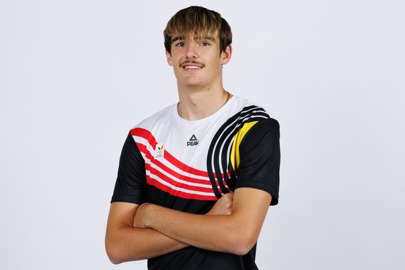 Evan Dubru poses during a team building of Team Belgium in preparation of the EYOF2025 European Youth Olympics Festival, Tuesday 15 July 2025, in Louvain-La-Neuve. BELGA PHOTO BENOIT DOPPAGNE