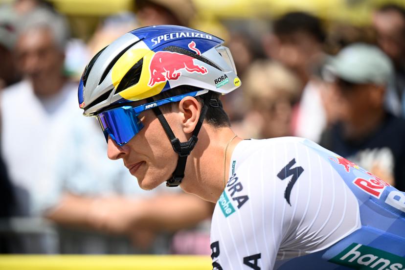 German Florian Lipowitz of Red Bull-BORA-hansgrohe pictured before the start of stage 13 of the 2026 Tour de France cycling race, a stage of 205km from Dole to Belfort, on Friday 17 July 2026. The 113th edition of the Tour de France starts on Saturday 4 July in Barcelona, Spain, and will finish in Paris, France on the 26th of July. BELGA PHOTO JASPER JACOBS