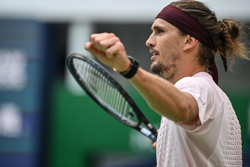 Germany's Alexander Zverev celebrates after winning against China's Wu Yibing during their men's singles match at the Shanghai Masters tennis tournament in Shanghai on October 9, 2026.  Hector RETAMAL / AFP