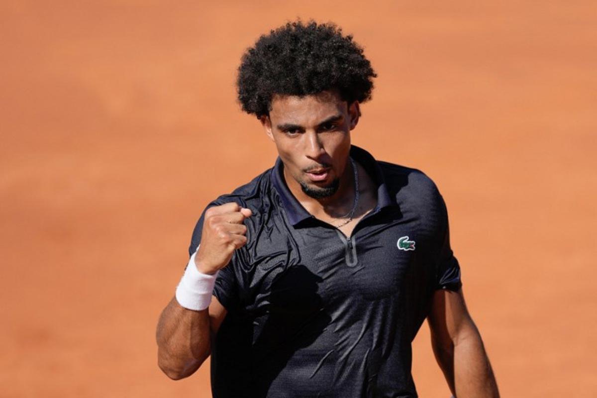 France's Arthur Fils reacts during his men's singles final match against Russia's Andrey Rublev at the ATP Barcelona Open "Conde de Godo" tennis tournament in Barcelona, on April 19, 2026.  Manaure Quintero / AFP