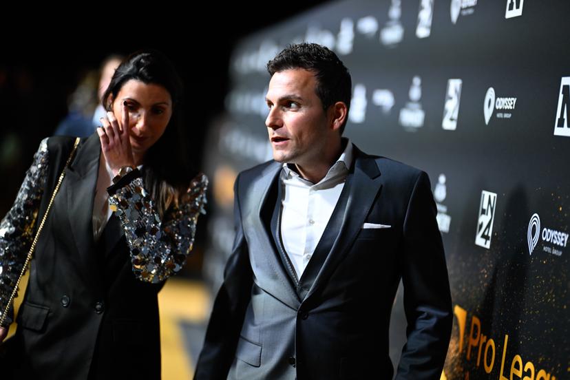 Union's CEO Philippe Bormans and his partner pictured during the Pro League Awards 2025, for the best players in the 1st and 2nd divisions of the 2024_2025 Belgian soccer championships, Monday 26 May 2025 in Antwerp. BELGA PHOTO JASPER JACOBS