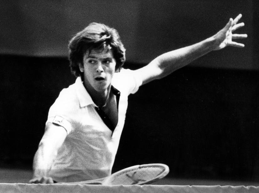19790804 - BELGIUM (FILE) : This file picture dated 4 August 1979 is about the Belgium championship of tennis. On the picture : the winner Bernard Boileau.  BELGA PHOTO ARCHIVES