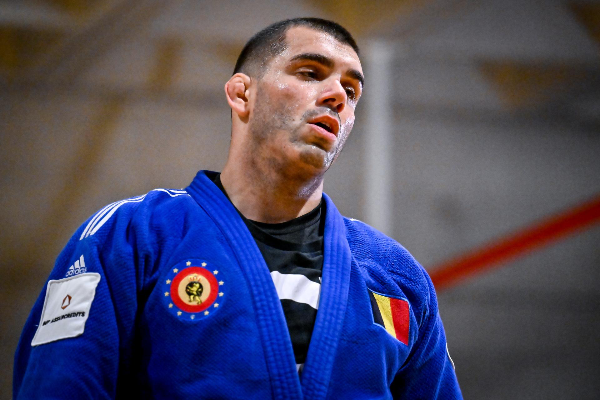 Belgian Toma Nikiforov is pictured during a press moment of Judo Vlaanderen ahead of the Judo World Championships in Doha (7-14/05), at the Stedelijk Lyceum Topsport, in Wilrijk, Antwerpn Thursday 27 April 2023. BELGA PHOTO DIRK WAEM