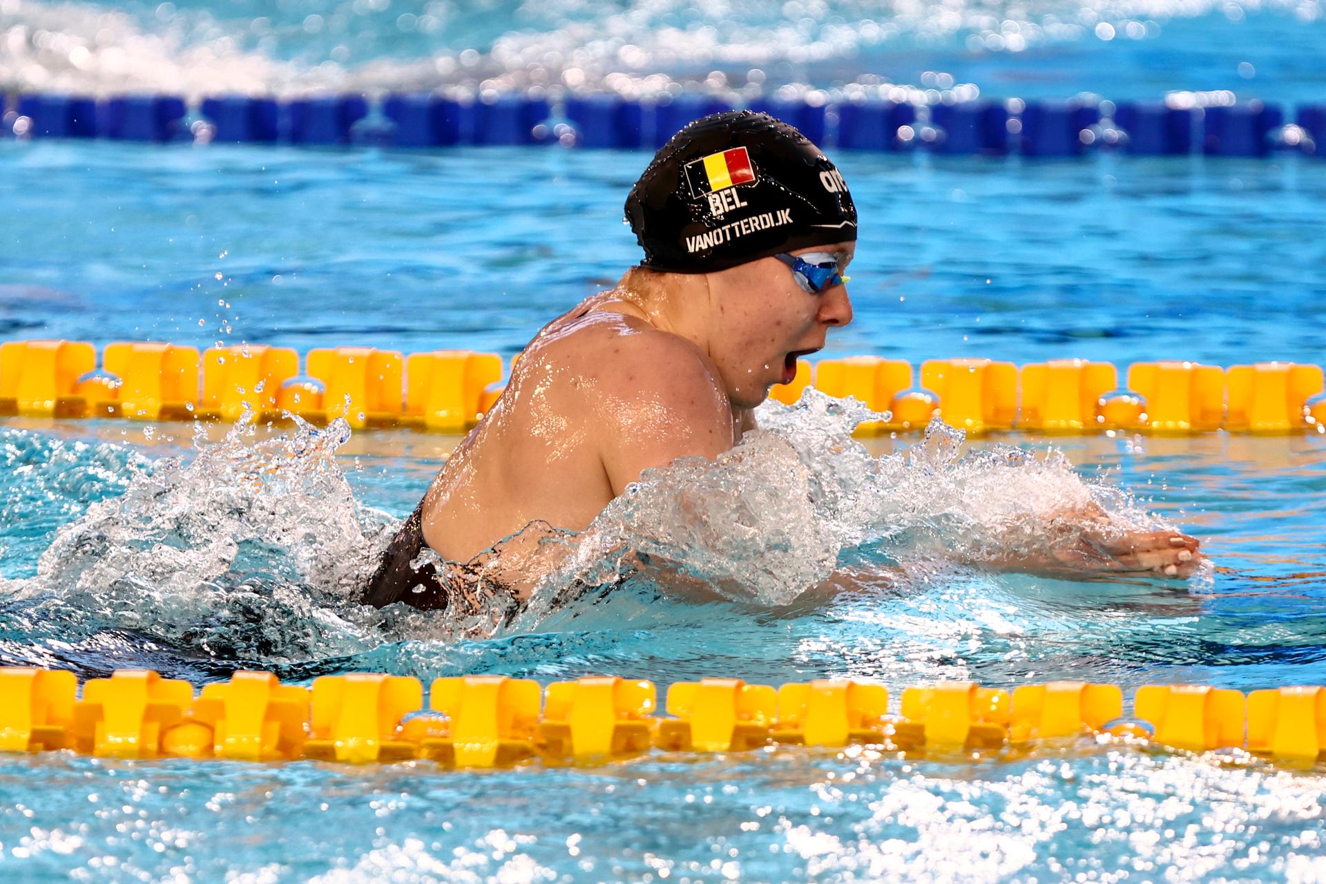 Belgian Roos Vanotterdijk pictured in action during the women's 200m breaststroke at the European Aquatics Short Course Swimming Championships in Lublin, Poland, on Thursday 04 December 2025. BELGA PHOTO NIKOLA KRSTIC