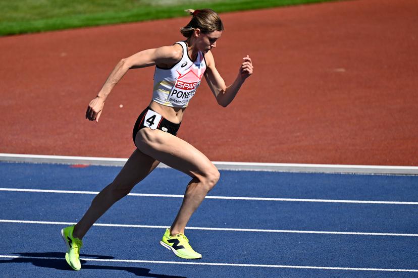 Belgian Helena Ponette pictured during the first round heats of the Women's 400m race, on the third day of the European Athletics Championships (August 10-18) in Birmingham, United Kingdom, on Wednesday 12 August 2026. BELGA PHOTO ERIC LALMAND