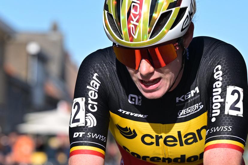 Belgium's Marion Norbert Riberolle crosses the finish line of  the women elite race of the 'Kermiscross' cyclocross cycling event, on Thursday 15 October 2026, in Ardooie. BELGA PHOTO DAVID PINTENS