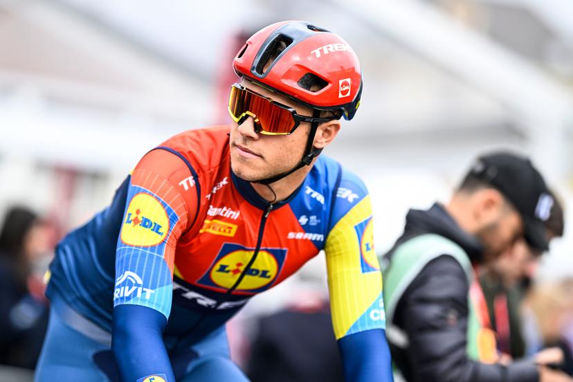 Italian Jonathan Milan of Lidl-Trek pictured at the start of the men elite race of the 'Paris-Roubaix' one day cycling race, 259,2 km from Compiegne to Roubaix, France, on Sunday 13 April 2025. BELGA PHOTO JASPER JACOBS