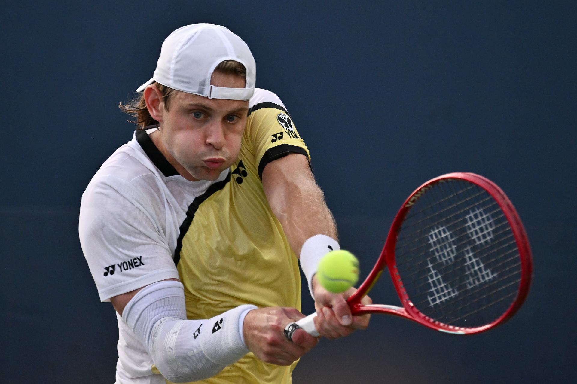 Zizou Bergs of Belgium plays against Jasper De Jong of the Netherlands in the men's singles Round 2 of the 2026 US Open Tennis Championship, USTA Billie Jean King National Tennis Center in Flushing Meadow-Corona Park, in the Queens borough of New York, NY, September 3, 2026. (Photo by Anthony Behar/Sipa USA) BELGA PHOTO BENELUX ONLY