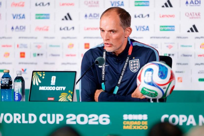 England's German head coach Thomas Tuchel gives a press conference at the Mexico City Stadium in Mexico City on July 4, 2026, on the eve of the 2026 World Cup round of 16 football match between Mexico and England.  Rodrigo Oropeza / AFP