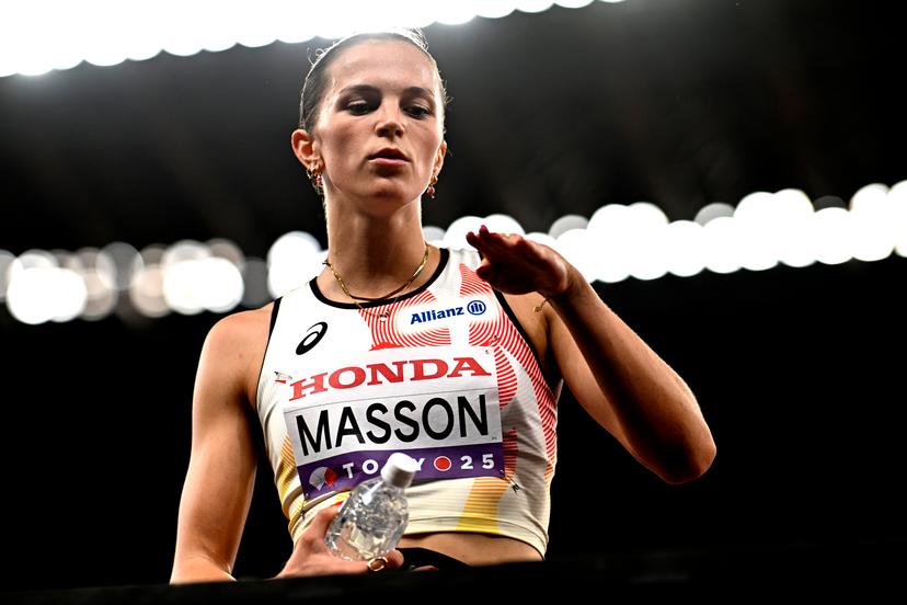 Belgian Ilona Masson pictured during the Triple Jump women qualifications, at the World Athletics Championships in Tokyo, Japan, on Tuesday 16 September 2025. The outdoor Worlds are taking place from 13 to 21 September. BELGA PHOTO JASPER JACOBS