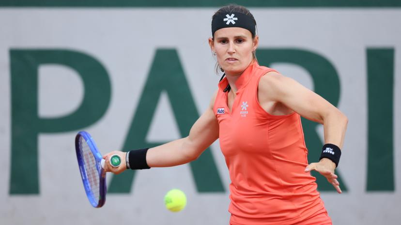 Belgian Greet Minnen pictured in action during a match between US Dolehide and Belgian Minnen in the first round of the Women's Singles at the Roland Garros French Open tennis tournament, in Paris, France, Monday 26 May 2025. This year's tournament takes place from 25 May to 08 June. BELGA PHOTO BENOIT DOPPAGNE