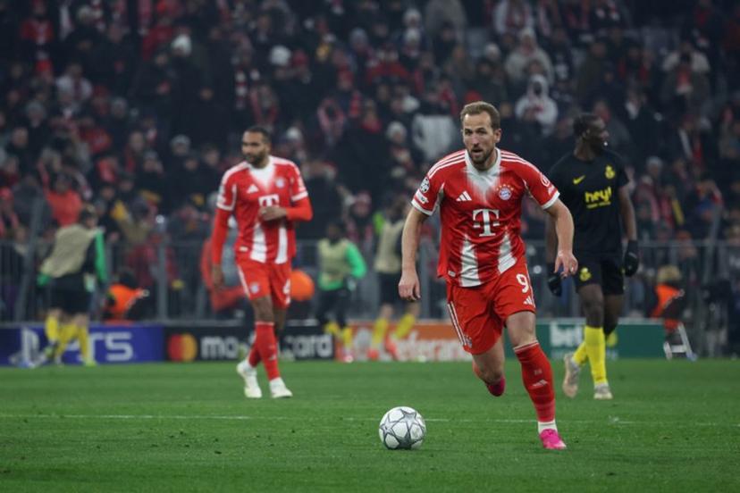 Bayern Munich's English forward #09 Harry Kane controls the ball during the UEFA Champions League football match between FC Bayern Munich (GER) and Royale Union St-Gilloise (BEL) in Munich, southern Germany, on January 21, 2026.  Karl-Josef HILDENBRAND / AFP
