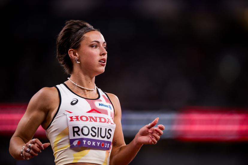 Belgian Rani Rosius pictured in action during the 100m women, Heat 2, in the World Athletics Championships in Tokyo, Japan, on Saturday 13 September 2025. The outdoor Worlds are taking place from 13 to 21 September. BELGA PHOTO JASPER JACOBS