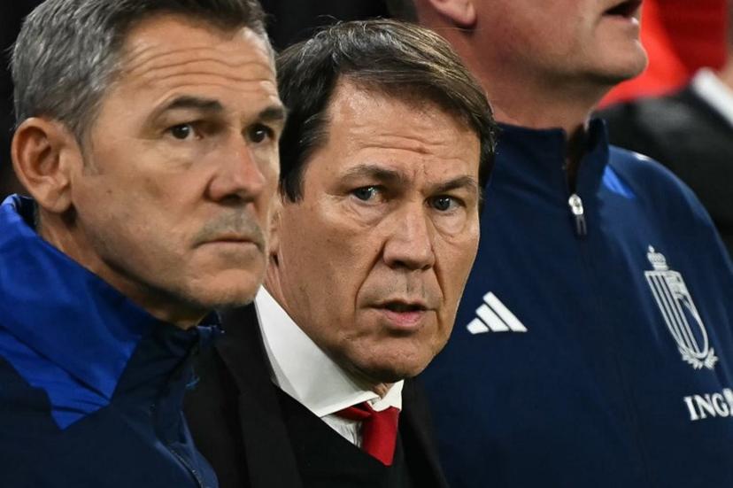 Belgium's coach Rudi Garcia looks on before the 2026 World Cup Group J qualifier football match between Wales and Belgium, at Cardiff City Stadium, in Cardiff, on October 13, 2025.   Paul ELLIS / AFP