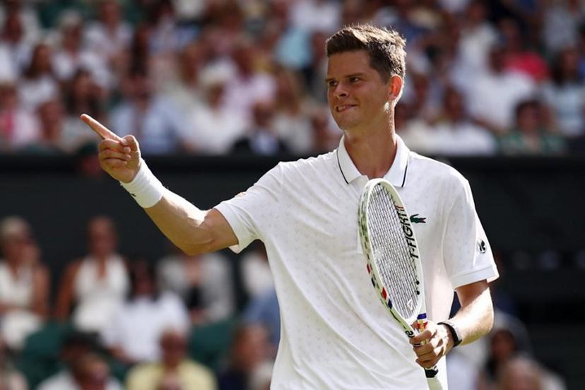 Belgium's Alexander Blockx reacts as he plays against Germany's Alexander Zverev during their men's singles first round tennis match on the second day of the 2026 Wimbledon Championships at The All England Lawn Tennis and Croquet Club in Wimbledon, southwest London, on June 30, 2026.  HENRY NICHOLLS / AFP