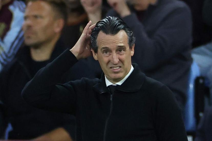 Aston Villa's Spanish manager Unai Emery gestures on the touchline during the English Premier League football match between Aston Villa and Arsenal at Villa Park in Birmingham, central England on August 31, 2026.  Darren Staples / AFP