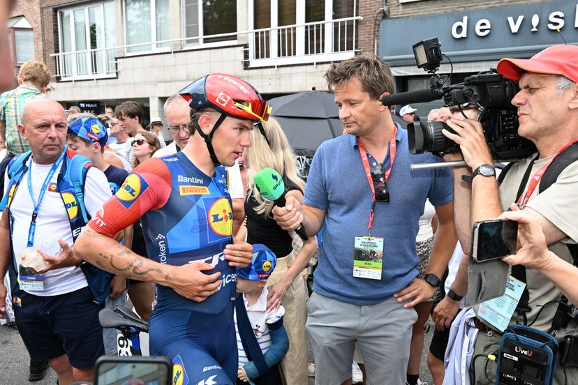 Belgian Thibau Nys of Lidl-Trek and pictured after the men's elite race (240km) at the Belgian Cycling Championships, from Antwerp to Brasschaat on Sunday 28 June 2026. BELGA PHOTO POOL MAARTEN STRAETEMANS