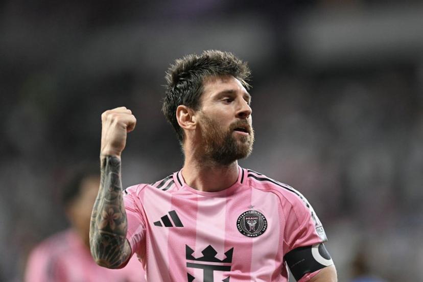 Inter Miami's Argentine forward #10 Lionel Messi reacts during the Major League Soccer (MLS) regular season football match between Inter Miami CF and CF Montreal at Nu Stadium in Miami, Florida, on August 29, 2026.   CHANDAN KHANNA / AFP