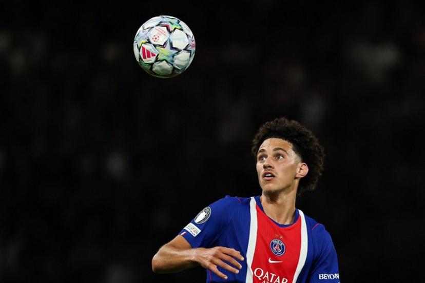 Paris Saint-Germain's French forward #11 Maghnes Akliouche eyes the ball during the UEFA Champions League, league phase, matchday 1, football match between Paris Saint-Germain (PSG) and Slovan Bratislava at the Parc des Princes Stadium in Paris on September 9, 2026.  Anne-Christine POUJOULAT / AFP