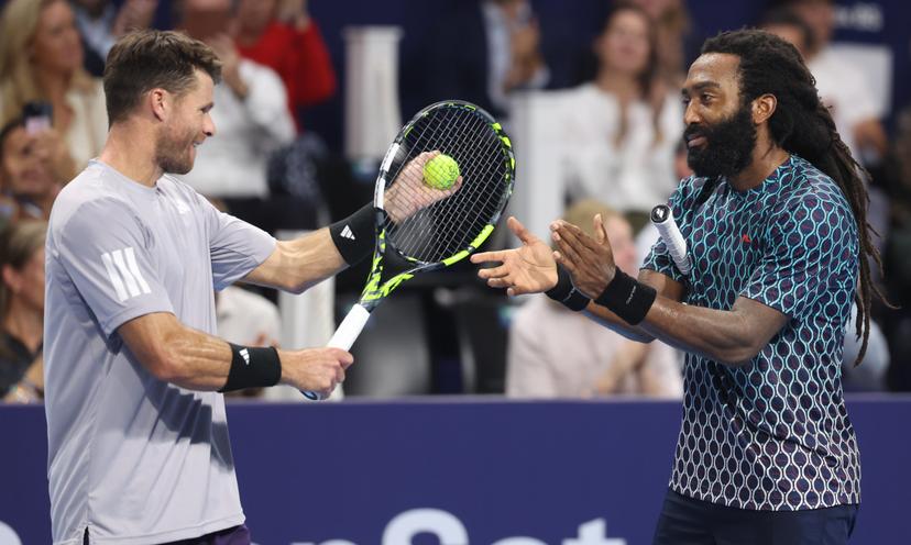 Evan King and Christian Harrison celebrate after winning during the European Open ATP tennis tournament in Brussels, on Sunday 19 October 2025. This year's edition of the tournament is taking place from 12 to 19 October 2025. BELGA PHOTO VIRGINIE LEFOUR
