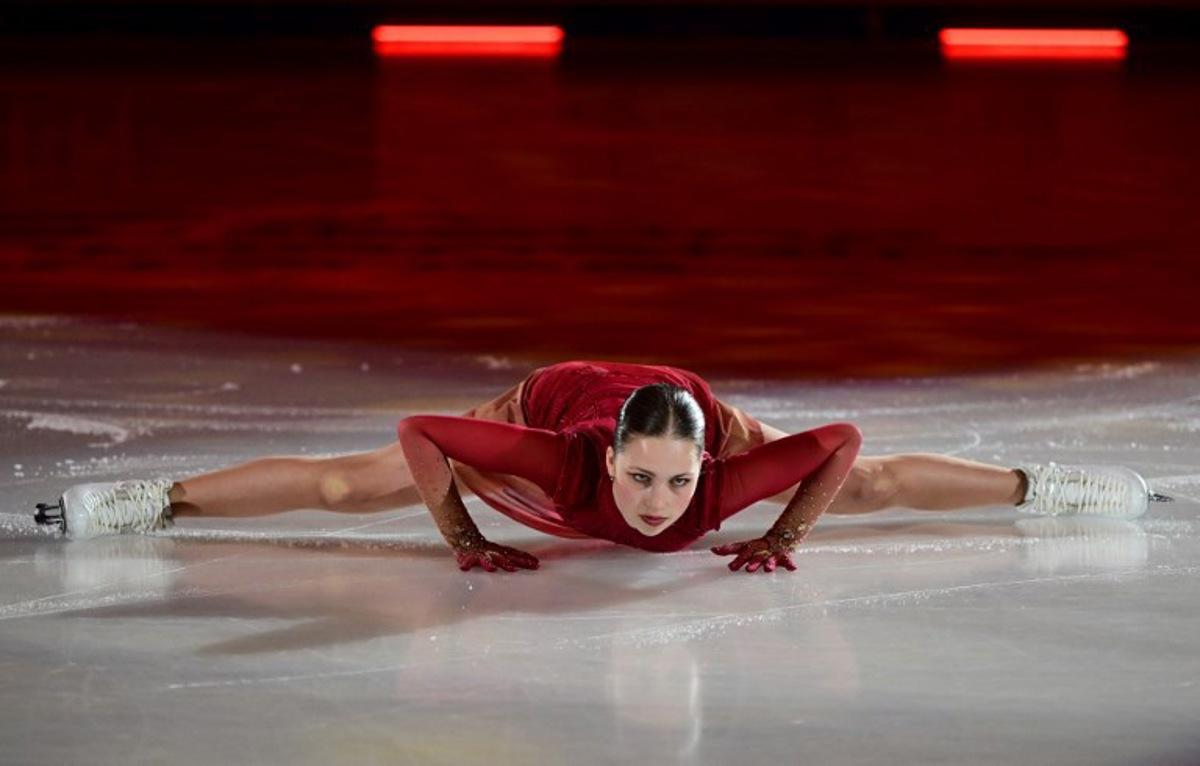 Nina Pinzarrone of Italy performs during the final Exhibition Gala event of the ISU Figure Ice Skating European Championships in Tallinn, Estonia on February 2, 2025.  Daniel MIHAILESCU / AFP
