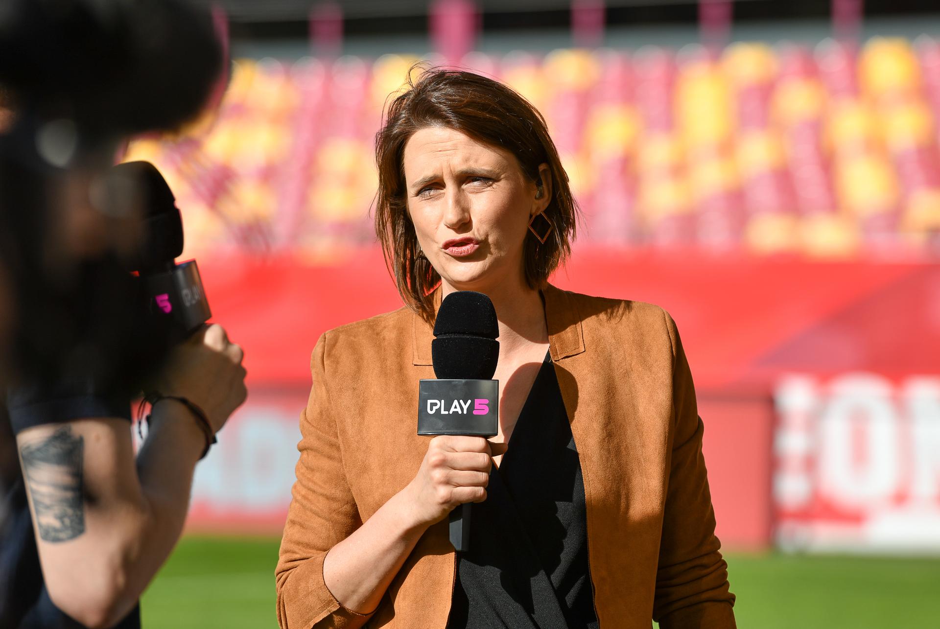 former red flame Heleen Jaques pictured ahead of the Belgian Cup final game between RSC Anderlecht women and Standard Femina de Liege, Saturday 14 May 2022, in Mechelen. BELGA PHOTO DAVID CATRY