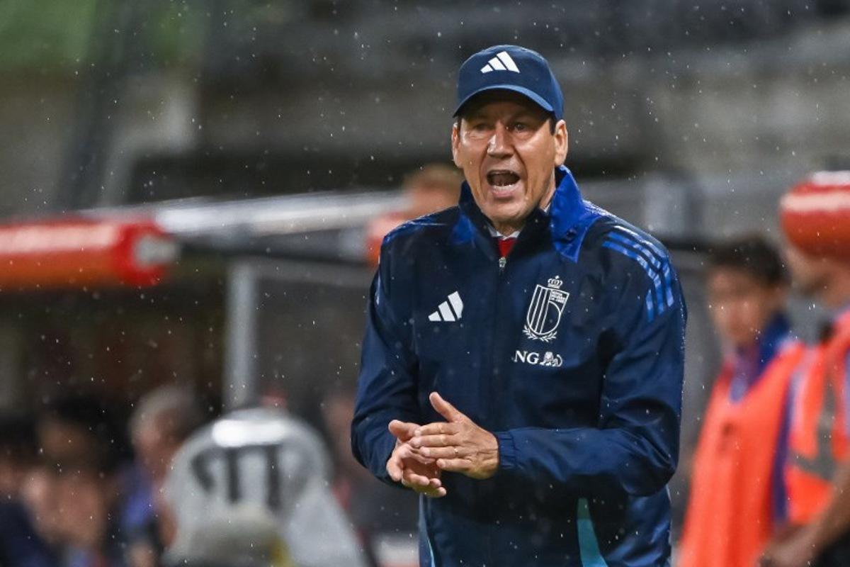 Belgium's French head coach Rudi Garcia reacts during th World Cup qualifiers Group J football match between Liechtenstein and Belgium at Rheinpark Stadion in Vaduz, on September 4, 2025.   Fabrice COFFRINI / AFP