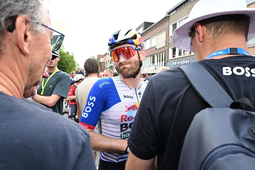 Belgian Jordi Meeus of Red Bull-BORA-hansgrohe and pictured after the men's elite race (240km) at the Belgian Cycling Championships, from Antwerp to Brasschaat on Sunday 28 June 2026. BELGA PHOTO POOL MAARTEN STRAETEMANS