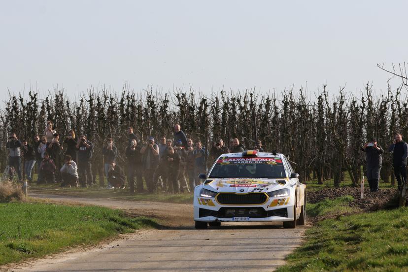 ATTENTION EDITORS - HAND OUT PICTURES - EDITORIAL USE ONLY - MANDATORY CREDIT : BRC PROMOTOR -   Hand out pictures dated from Thursday 26 February 2026, via Eric Dupain shows Belgian Cedric Cherain and Jasper Vermeulen pictured at the shakedown of the Haspengouw rally, part of Belgian rally championship in Aalst.  *** Belga and Belga Editorial Board decline all responsibility regarding the content of this picture. *** PHOTO HAND OUT  -  BRC PROMOTOR