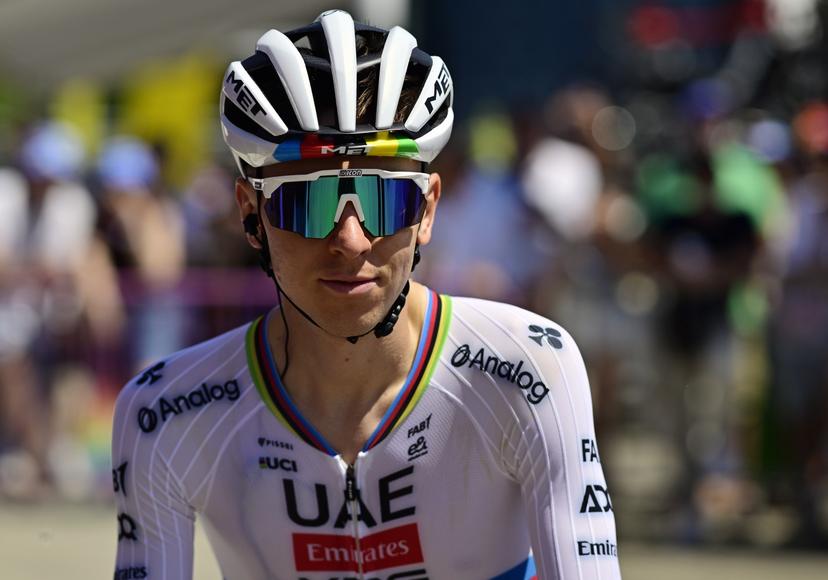 Slovenian Tadej Pogacar of UAE Team Emirates pictured at the start of stage 11 of the 2025 Tour de France cycling, from and to Toulouse (154km), on Wednesday 16 July 2025 in France. The 112th edition of the Tour de France starts on Saturday 5 July in Lille, France, and will finish in Paris, France on the 27th of July. BELGA PHOTO DIRK WAEM