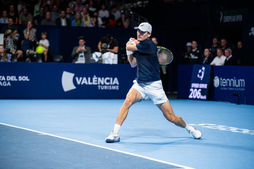 Belgian Raphael Collignon pictured in action during the European Open ATP tennis tournament in Brussels, on Saturday 18 October 2025. This year's edition of the tournament is taking place from 12 to 19 October 2025. BELGA PHOTO EMILE WINDAL