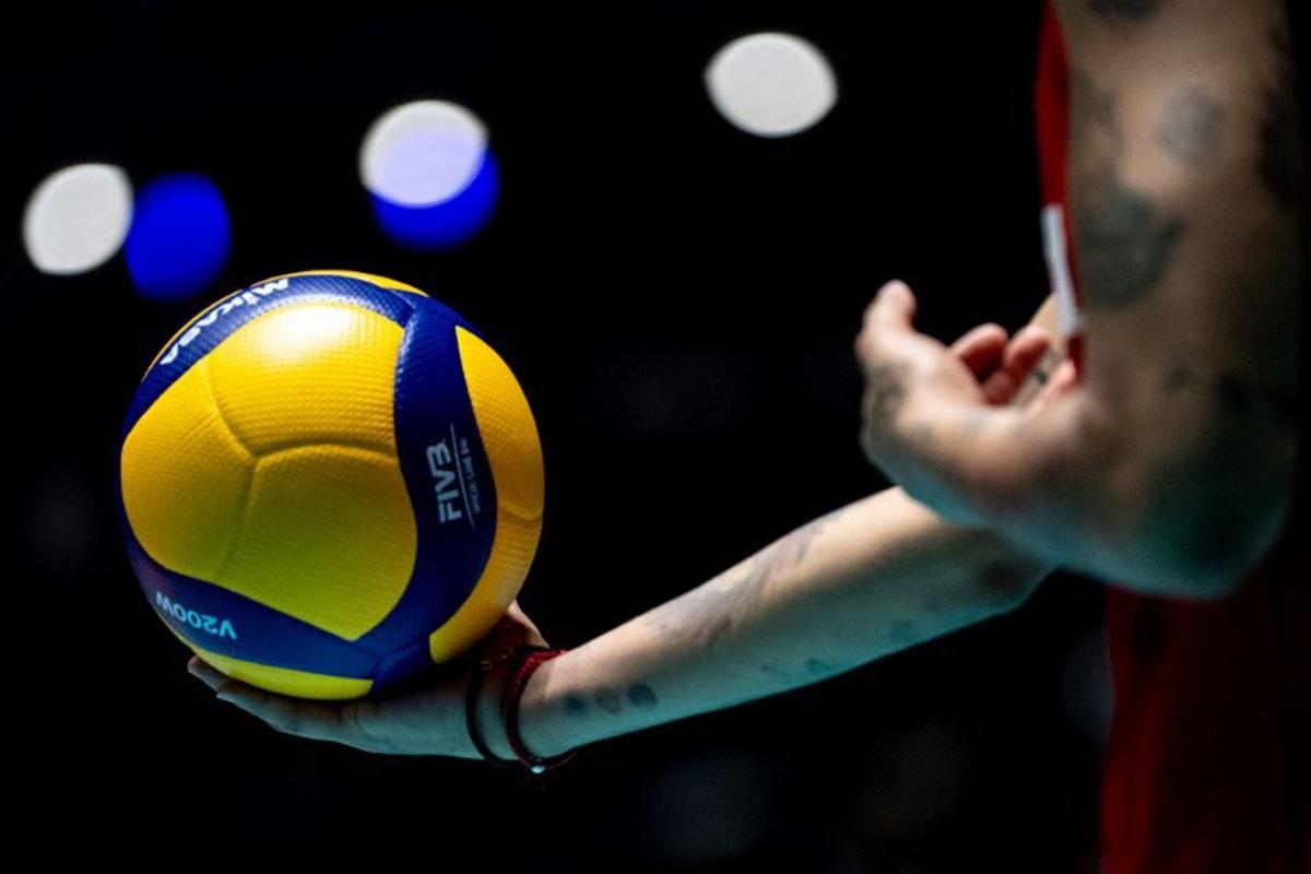 Turkey's Melissa Teresa Vargas serves during the Volleyball World Cup 2023 women's match between Turkey and Puerto Rico in Tokyo on September 16, 2023.  Philip FONG / AFP
