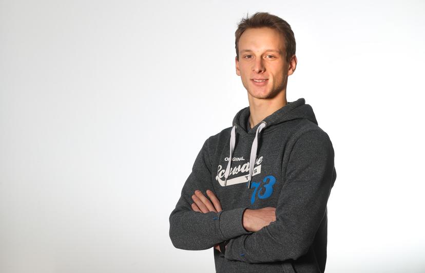 Martin Maes poses for the photographer at the presentation of sportswomen and -men with an elite sports contract of Adeps, the sports ministry of the Federation Wallonia - Brussels in on Tuesday 29 January 2019 in Brussels. BELGA PHOTO VIRGINIE LEFOUR