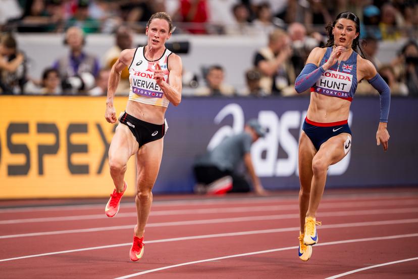 Belgian Imke Vervaet pictured in action during the 200m women, Heats, at the World Athletics Championships in Tokyo, Japan, on Wednesday 17 September 2025. The outdoor Worlds are taking place from 13 to 21 September. BELGA PHOTO JASPER JACOBS