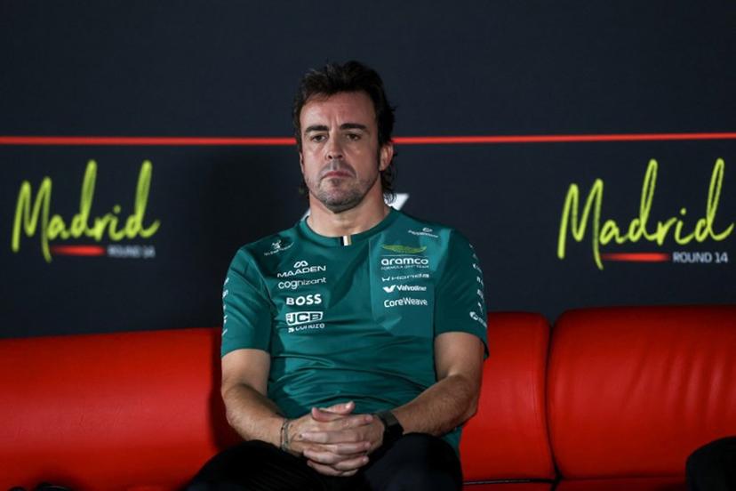 Aston Martin's Spanish driver Fernando Alonso attends a press conference at the Madring circuit on September 10, 2026 in Madrid, ahead of the Spanish Formula One Grand Prix. The Madring, a semi-urban track featuring 22 corners over a distance of 5.4 kilometres, will host it's inaugural Spanish Grand Prix on September 13, 2026.  Pierre-Philippe MARCOU / AFP