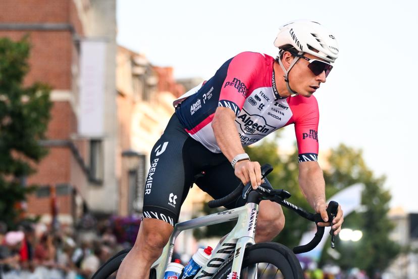 Belgian Jasper Philipsen of Alpecin-Premier Tech pictured in action during the 'Natourcriterium Herentals' cycling race, Thursday 30 July 2026 in Herentals. The contest is a part of the traditional 'criteriums', local races in which mainly cyclists who rode the Tour de France compete. BELGA PHOTO ELIAS ROM