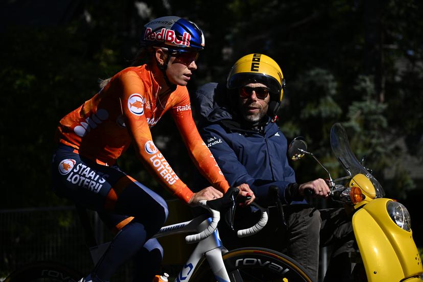 Dutch Demi Vollering pictured during a training before the cycling World Championship, in Montreal, Canada, Wednesday 23 September 2026. The UCI road world championships are taking place from 20 to 27 September, in Montreal, Canada. BELGA PHOTO JASPER JACOBS