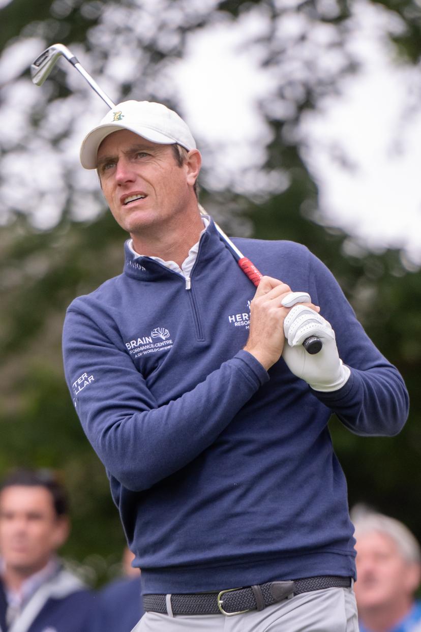 Belgian Nicolas Colsaerts is pictured in action during the 2025 Soudal Open DP World Tour golf tournament, in Schilde, Wednesday 21 May 2025. From May 22 to 25, Rinkven Golf Club in Schilde will host the fourth edition of the Soudal Open, the Belgian leg of the DP World Tour. BELGA PHOTO JONAS ROOSENS