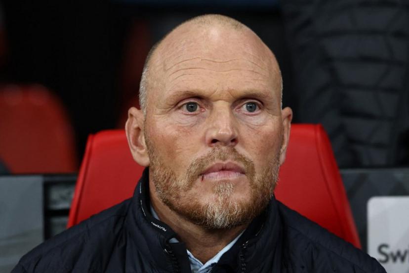 FC Twente's Dutch coach Joseph Oosting looks on ahead of the UEFA Europa league stage football match between Manchester United and FC Twente at Old Trafford stadium in Manchester, north west England, on September 25, 2024.  Darren Staples / AFP