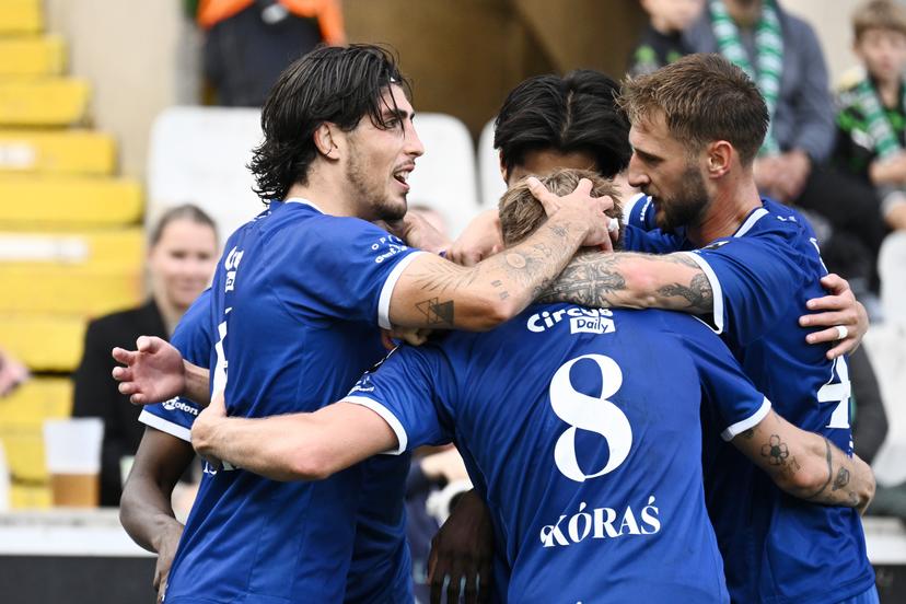 Gent's Omri Gandelman celebrates after scoring the 2-3 goal during a soccer match between Cercle Brugge K.S.V. and KAA Gent, Sunday 28 September 2025 in Brugge, on day 9 of the 2025-2026 'Jupiler Pro League' first division of the Belgian championship. BELGA PHOTO MAARTEN STRAETEMANS