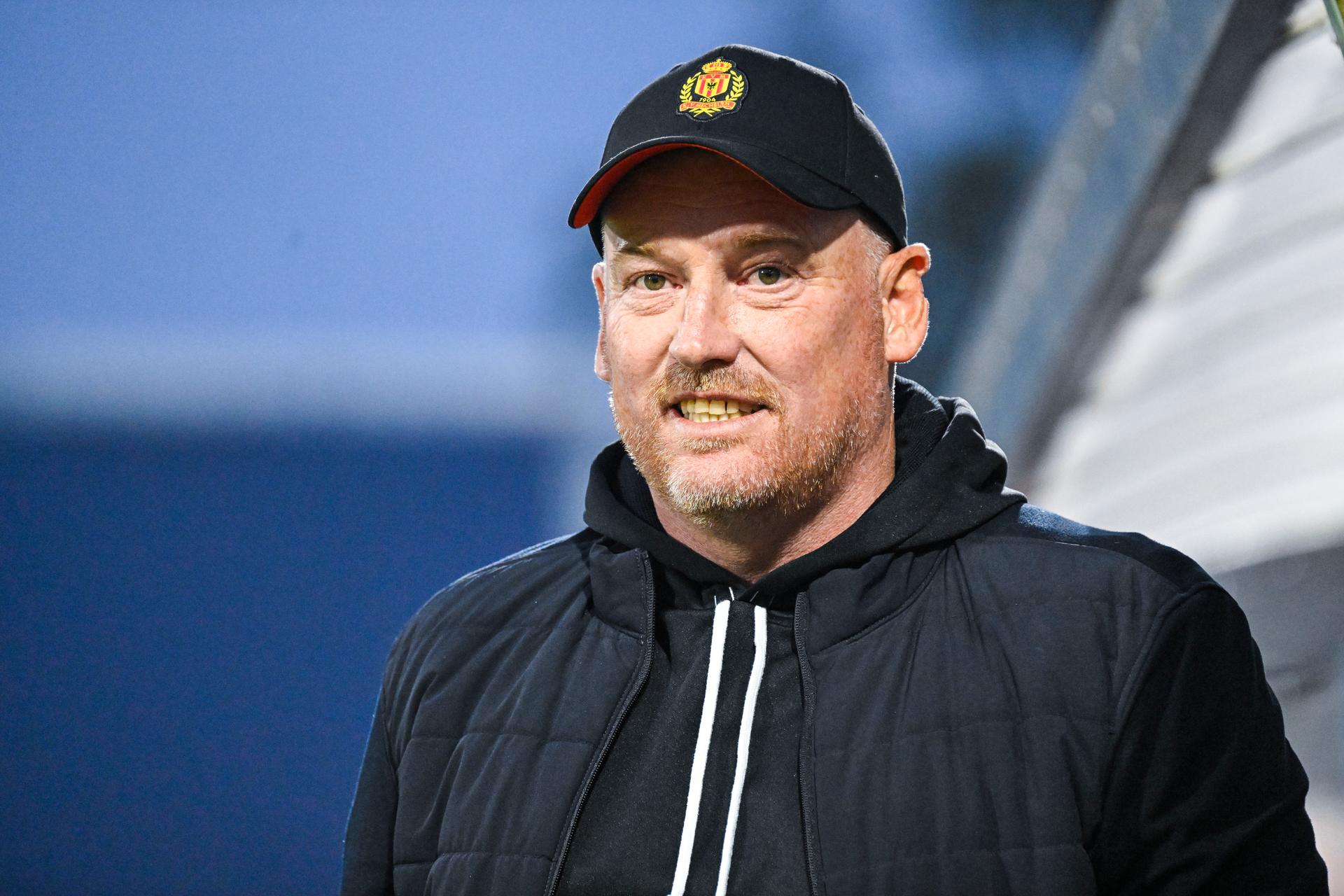 Mechelen's head coach Frederic Fred Vanderbiest pictured during a soccer match between FCV Dender EH and KV Mechelen, Saturday 24 May 2025 in Denderleeuw, on day 10 (out of 10) of the Europe Play-offs of the 2024-2025 'Jupiler Pro League' first division of the Belgian championship. BELGA PHOTO TOM GOYVAERTS