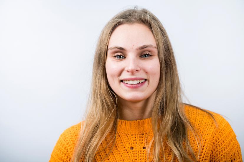 Belgian climber Heloise Doumont pictured during a contract signing of sportswomen and 'men with Adeps, the sports ministry of the Federation Wallonia - Brussels in on Thursday 20 December 2018 in Brussels. BELGA PHOTO LAURIE DIEFFEMBACQ