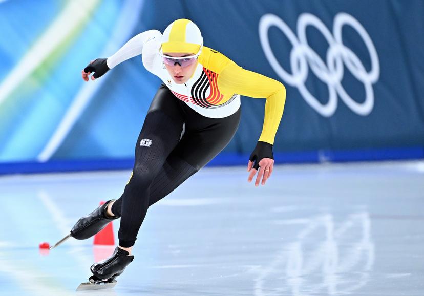 Belgian speed skater Isabelle van Elst pictured in action during the Women's 1500m speed skating race at the Milano Cortina 2026 Olympic Winter Games, on Friday 20 February 2026 in Milan, Italy. The XXV Winter Olympics take place from 6 to 22 February 2026 in Italy. BELGA PHOTO JASPER JACOBS