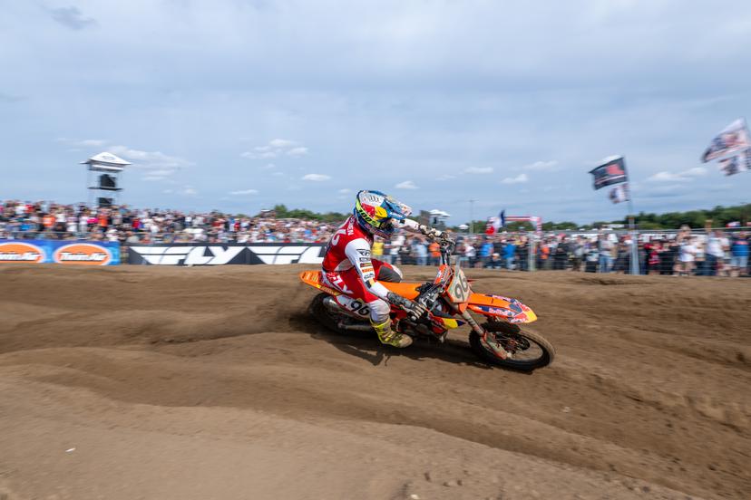 Belgium's Lucas Coenen pictured in action during the motocross MXGP Grand Prix Flanders, race 15/20 of the FIM Motocross World Championship, Sunday 03 August 2025 in Lommel. BELGA PHOTO JONAS ROOSENS