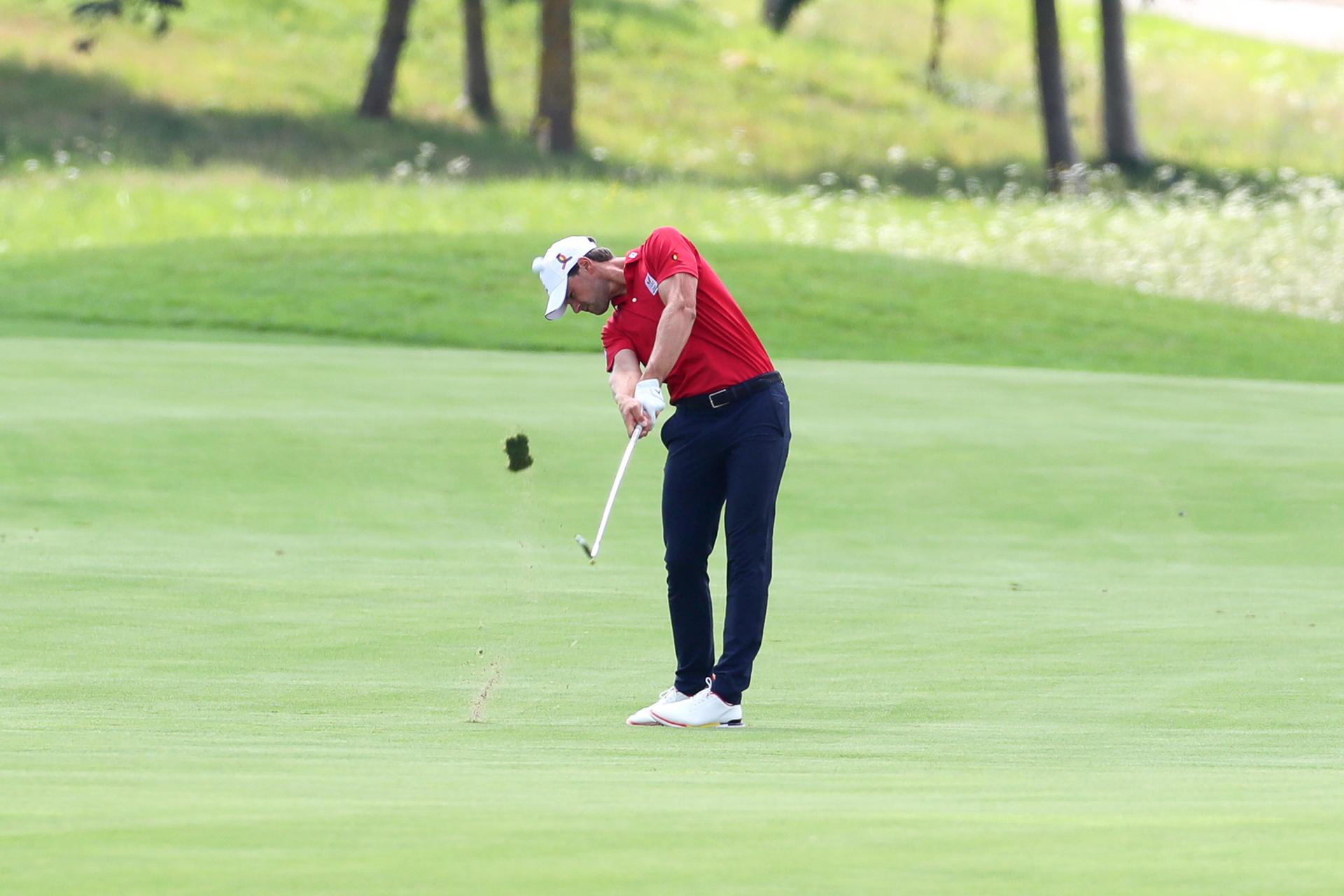 Thomas DETRY of BELGIQUE during the Paris Olympic Games 2024 - Day 2 at Le Golf National on August 2, 2024 in Paris, France. (Photo by Valentin Desbriel /Icon Sport)