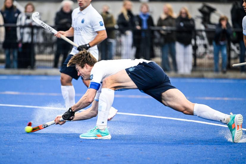 Oree's Hugo Labouchere pictured in action during a hockey game between Herakles and Oree, Sunday 16 November 2025 in Lier, on day 12 of the Belgian first division hockey championship. BELGA PHOTO TOM GOYVAERTS