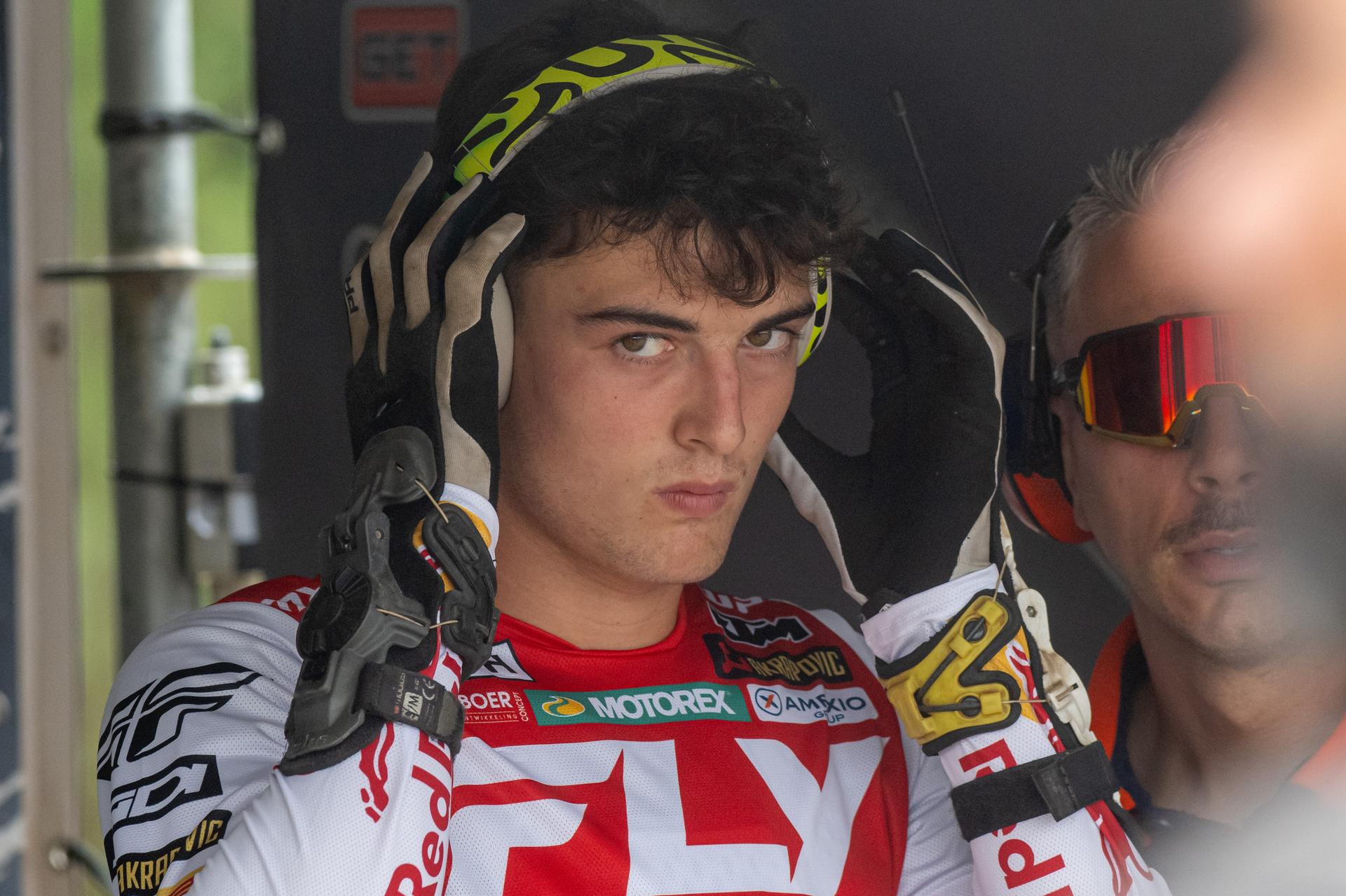 Belgium's Lucas Coenen pictured during the motocross MXGP Grand Prix Flanders, race 15/20 of the FIM Motocross World Championship, Sunday 03 August 2025 in Lommel. BELGA PHOTO JONAS ROOSENS