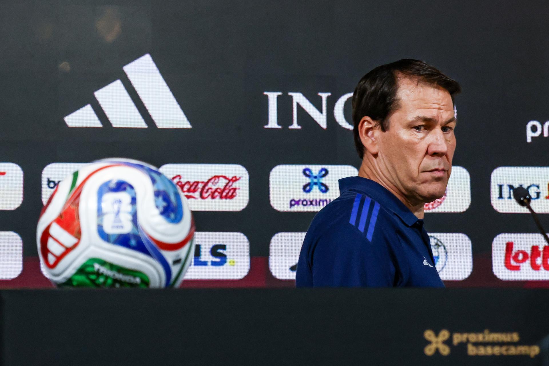 Belgium's head coach Rudi Garcia pictured during a press conference to announce the selection of the Red Devils, the Belgian national soccer team, at the Proximus Basecamp in Tubize, Friday 03 October 2025. The team is preparing for the matches against North Macedonia (10/10) and Wales (13/10). BELGA PHOTO BRUNO FAHY