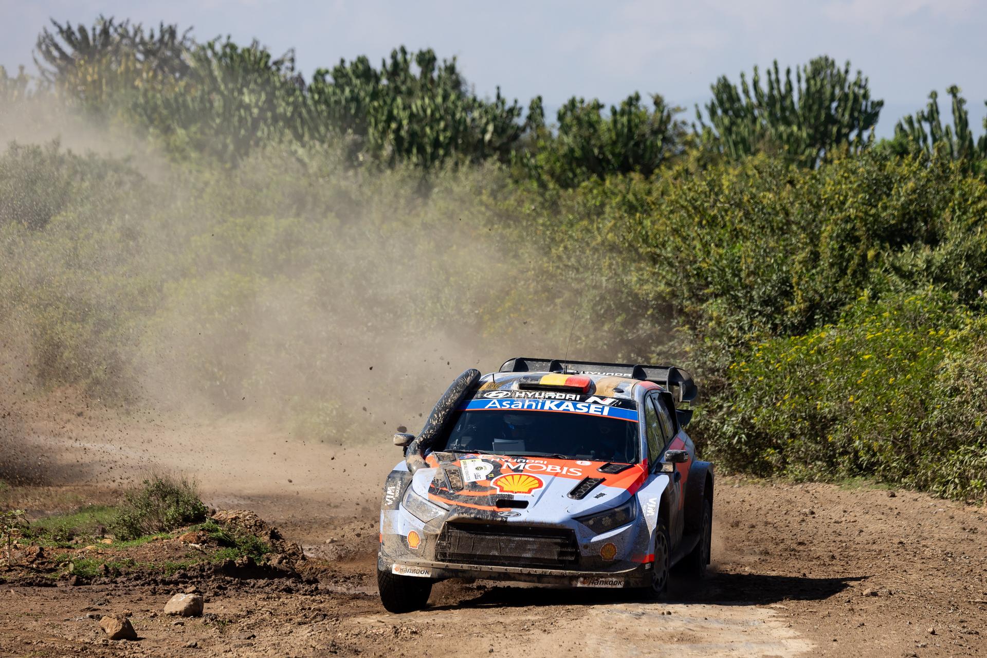 ATTENTION EDITORS - HANDOUT PICTURES - EDITORIAL USE ONLY - MANDATORY CREDIT Hyundai Motorsport    This handout by Hyundai Motorsport show sThierry Neuville and Martijn Wydaeghe during the Shakedown Safari Rally, third stage of WRC 2026 Thursday 12 March 2026 in Naivasha, Kenia.    PHOTO HANDOUT HYUNDAI MOTORSPORT