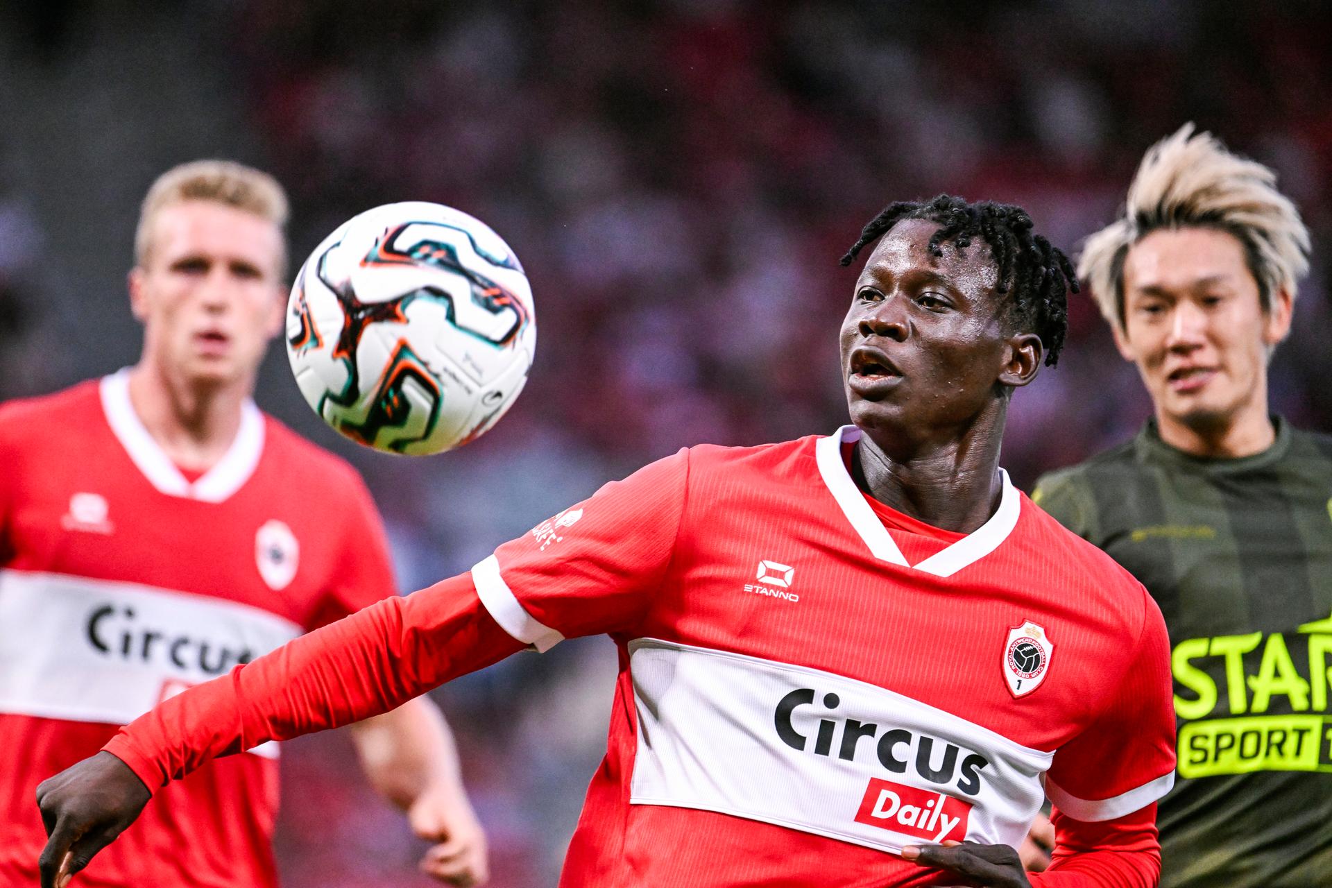 Antwerp's Gabriel David pictured in action during a soccer match between Royal Antwerp FC and OH Leuven, Sunday 10 August 2025 in Antwerp, on day 3 of the 2025-2026 'Jupiler Pro League' first division of the Belgian championship. BELGA PHOTO TOM GOYVAERTS